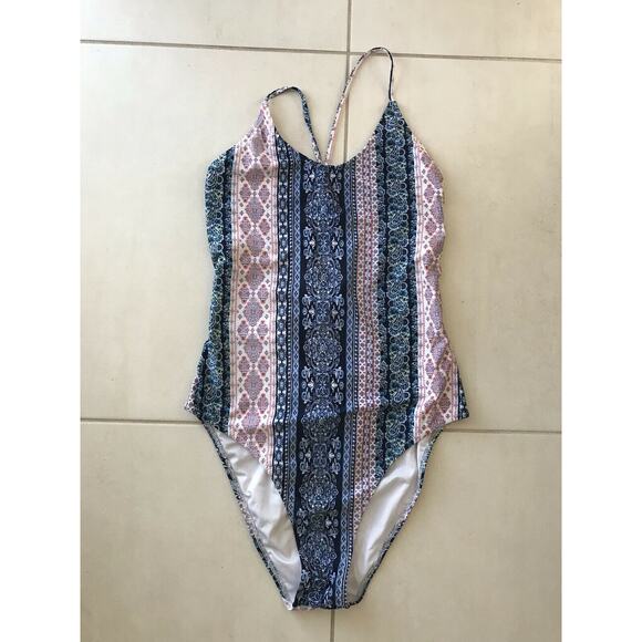 Cupshe Print Stand By You Lace Up One Piece Swimsuit - Picture 1 of 9